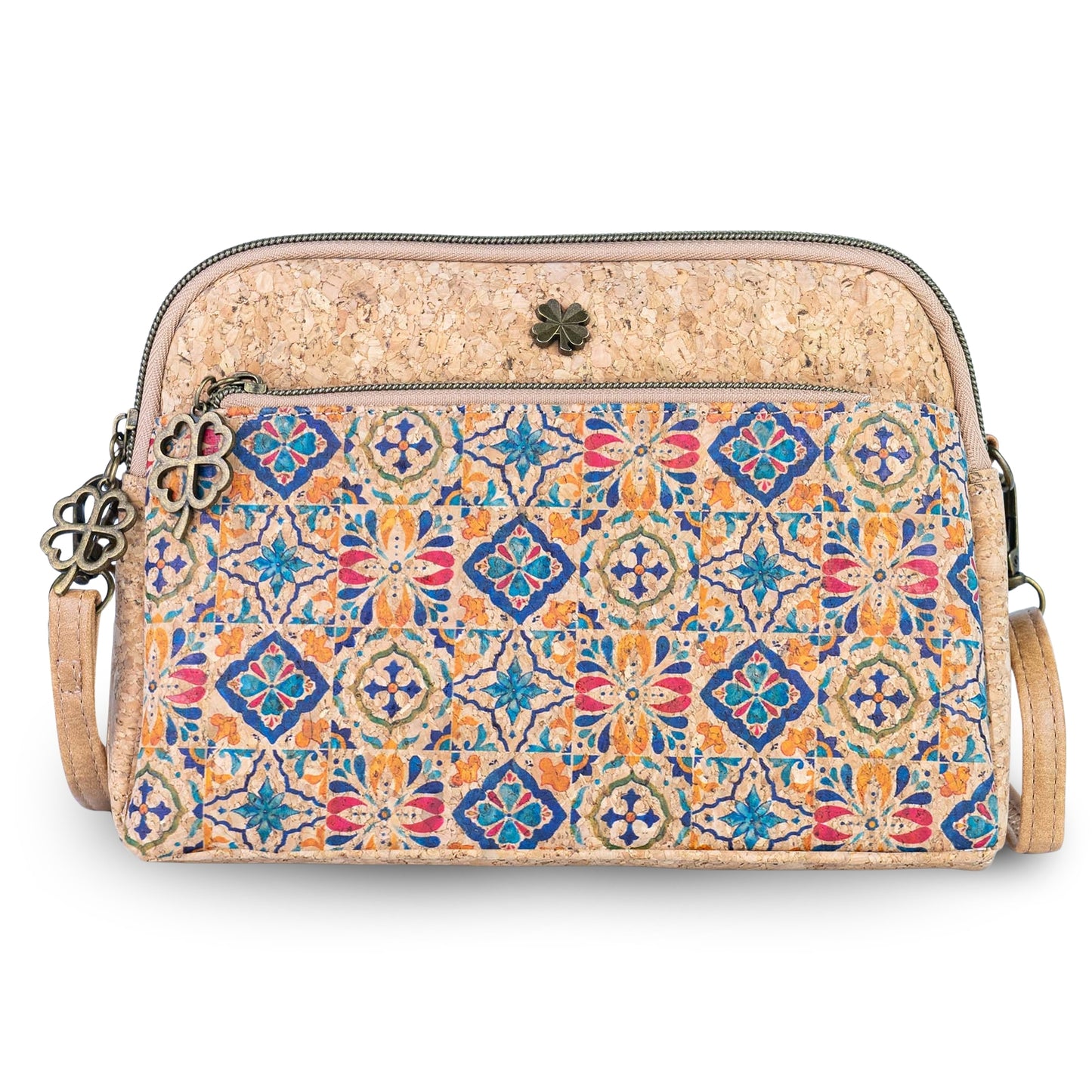 Cork Crossbody Bag — Double Zip BAGD-647