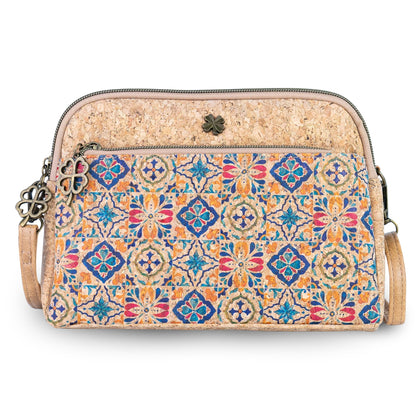Cork Crossbody Bag — Double Zip BAGD-647