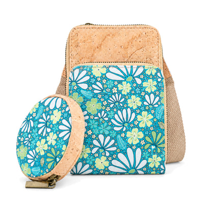 Cork Bloom Crossbody Phone Bag & Coin Purse — BAG-2411