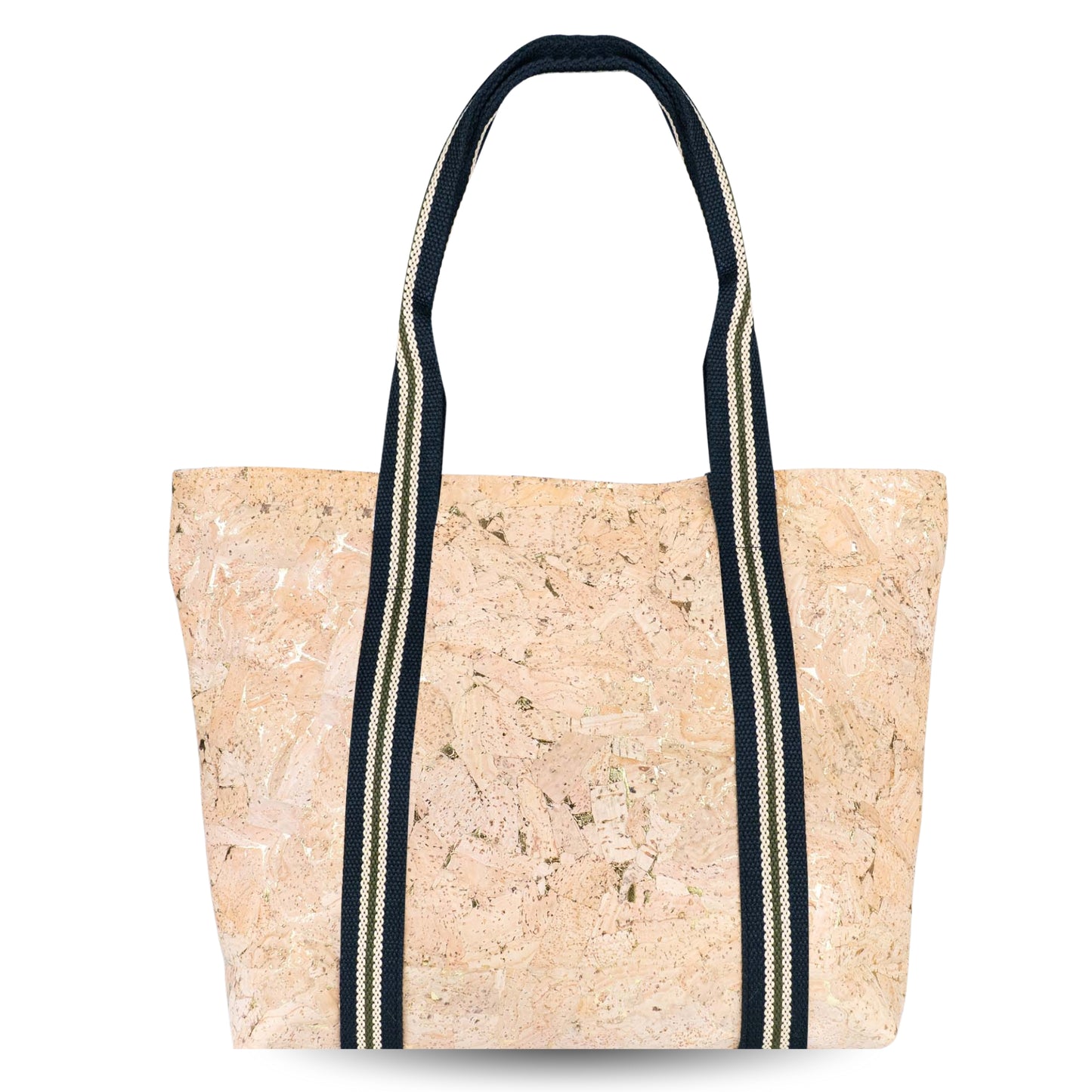 Cork Tote Bag with Striped Handles – Spacious, Stylish & Lightweight BAGP-338