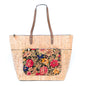 Natural Cork and Printed Cork Blend Ladies' Tote Bag with PU Handles BAG-2334