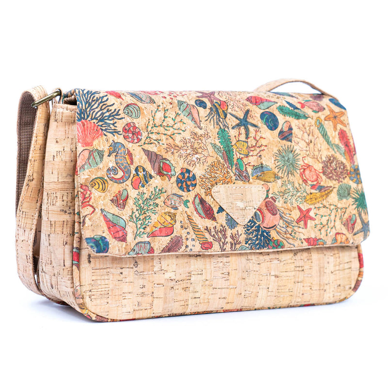Vibrant Cork Crossbody Bag – Floral & Mosaic Delight BAGF-090