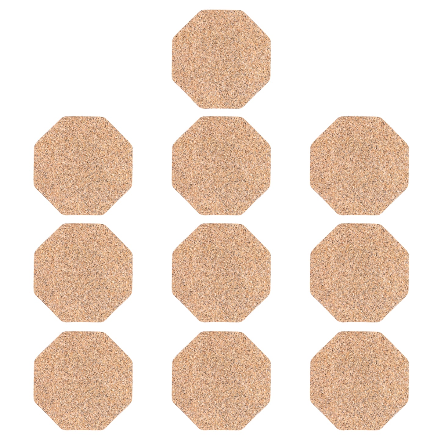 10units-Natural Cork Coasters  – Heat-Resistant Drink Mats L-1168-10