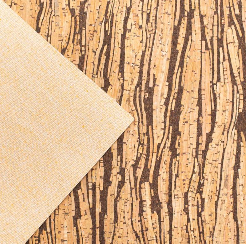 Natural Cork Fabric Sample – One Piece, 14 × 20 cm (5.5 × 7.8 in)