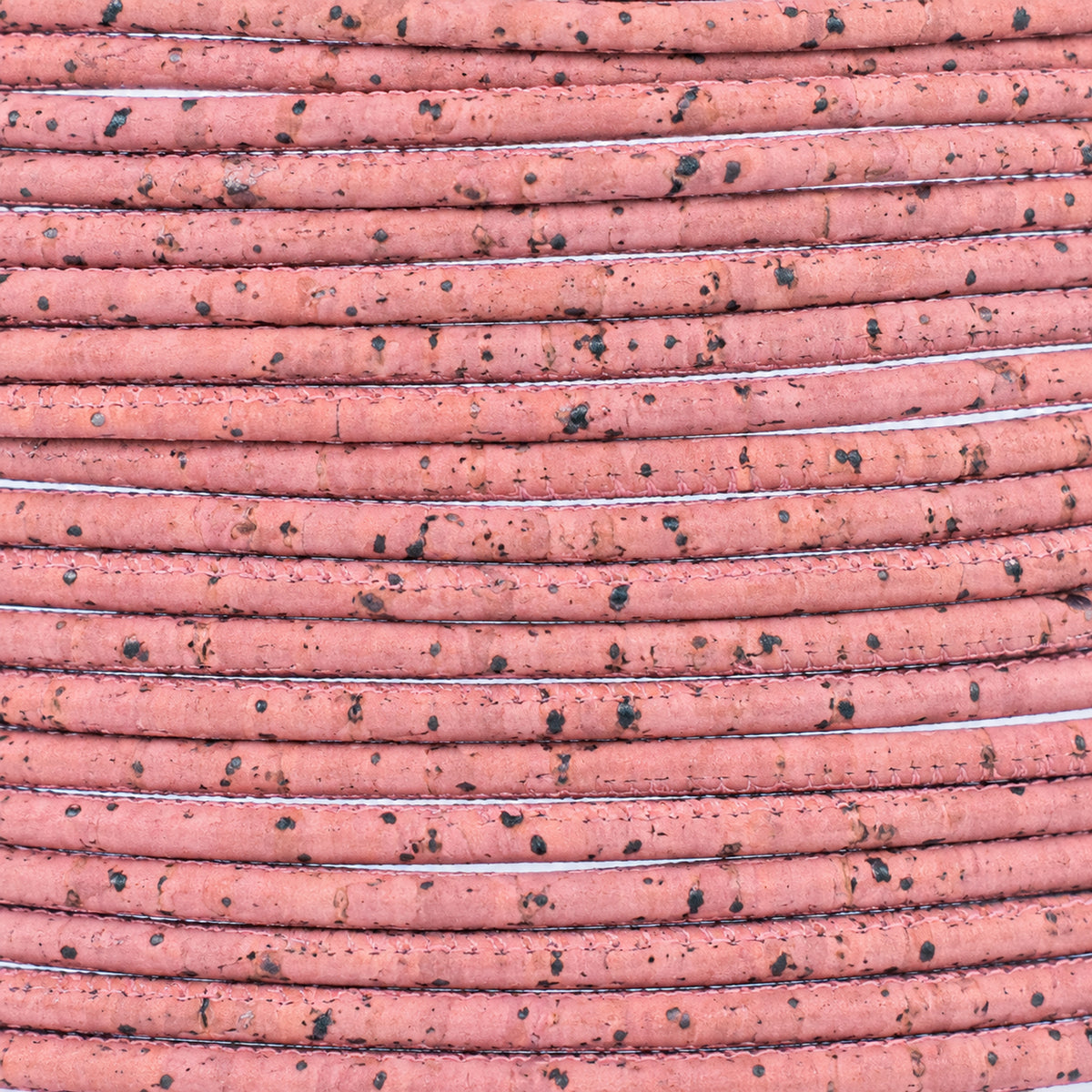 3mm Round Cork Cord - Salmon Pink - COR-377E (10 Meters)