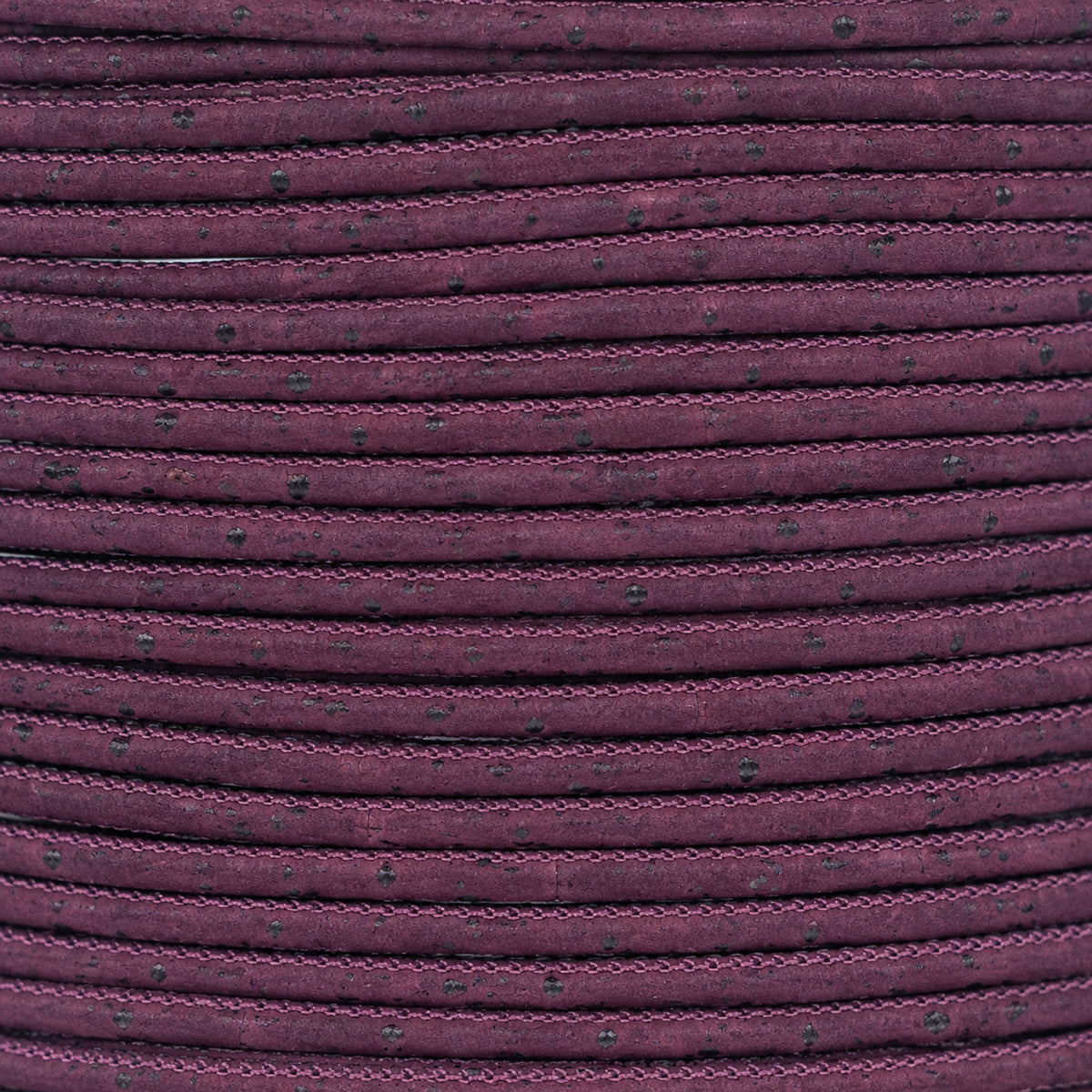 3mm Round Cork Cord - Deep Purple - COR-386D (10 Meters)