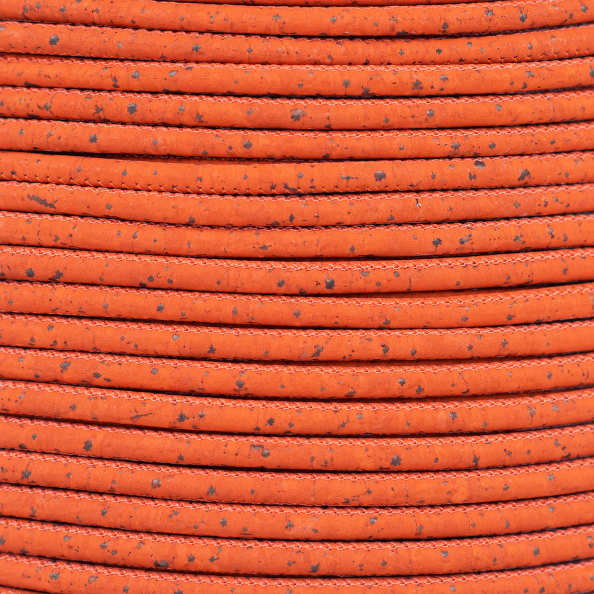 3mm Round Cork Cord - Orange - COR-542C (10 Meters)