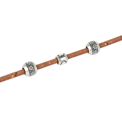 3mm Round Cork Cord - Brown with Gold Flecks - COR-668 (10 Meters)