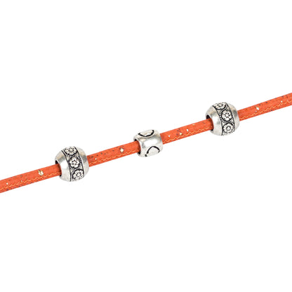 3mm Round Cork Cord - Orange with Gold Flecks - COR-669 (10 Meters)
