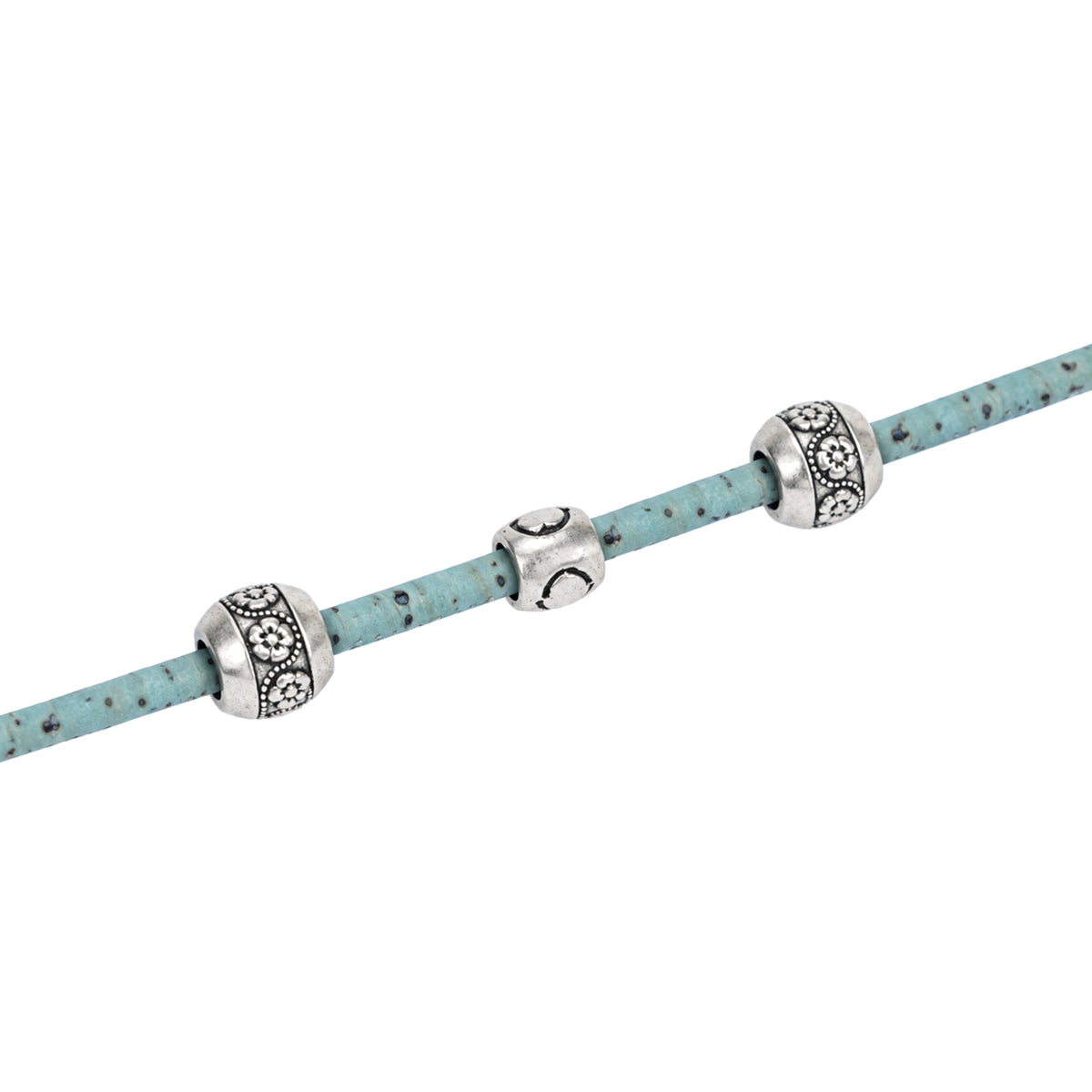 3mm Round Cork Cord - Light Blue - COR-670 (10 Meters)