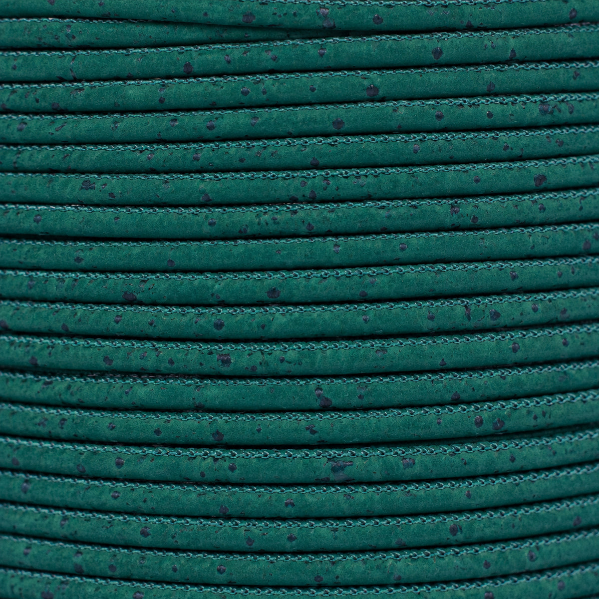 3mm Round Cork Cord - Dark Green - COR-675 (10 Meters)