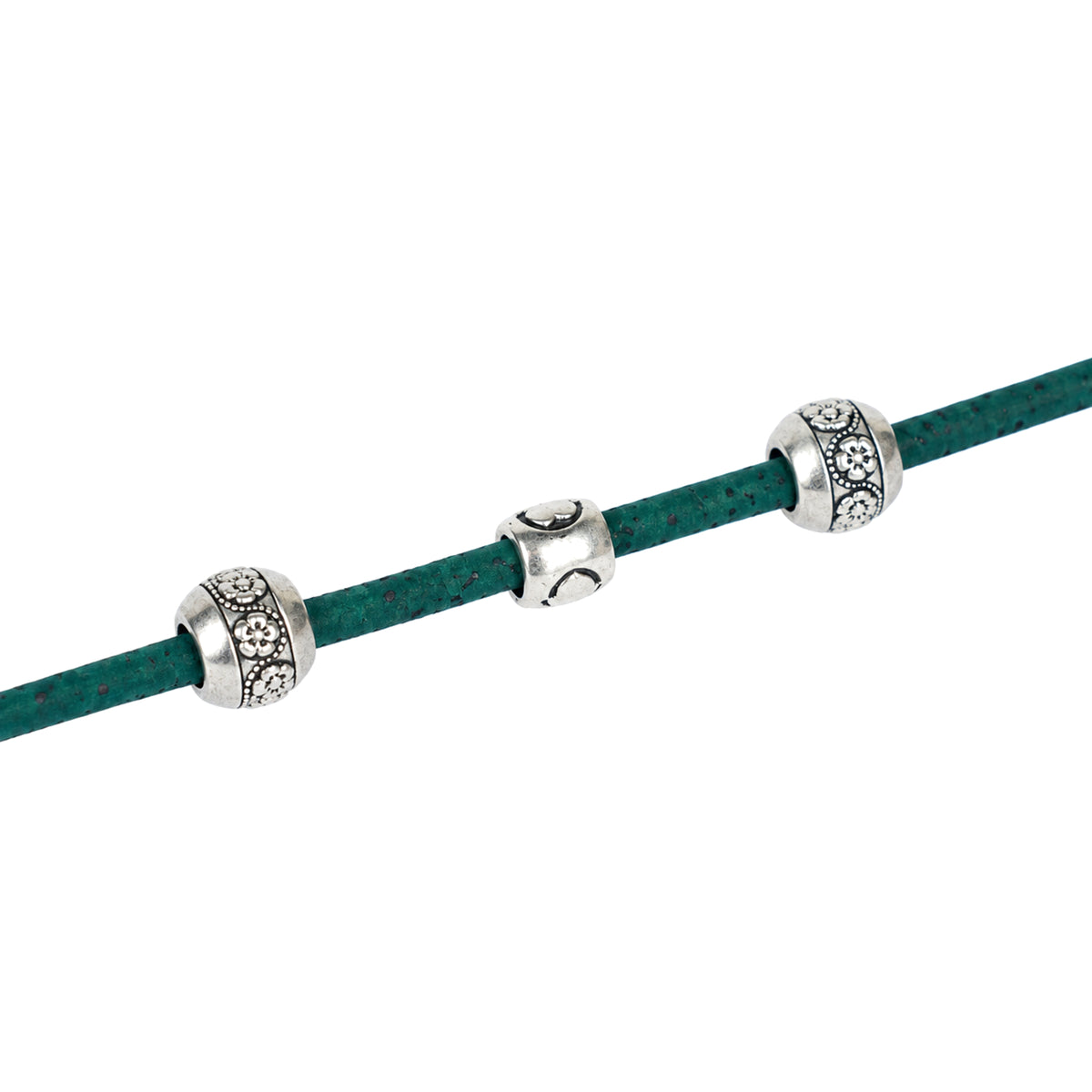 3mm Round Cork Cord - Dark Green - COR-675 (10 Meters)