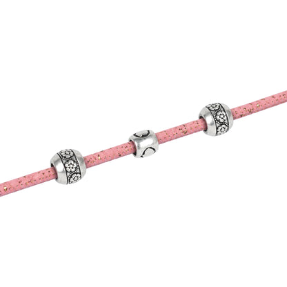 3mm Round Cork Cord - Pink with Gold Flecks - COR-676 (10 Meters)