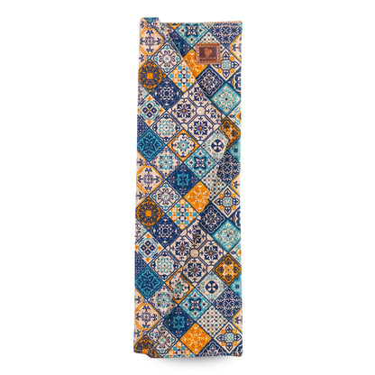 Cork Wine Gift Box | Boho Tile Print, Hexagonal Flip-Top & Cork Interior — L-1190