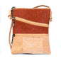 Solid Color Block Triple Zip Women's Cork Crossbody Bag BAGP-03