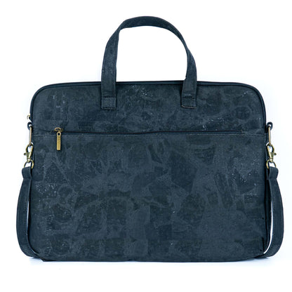 Eco-Friendly Cork Laptop Bag with Front Zip Pocket - Vegan Leather Briefcase BAGP-330