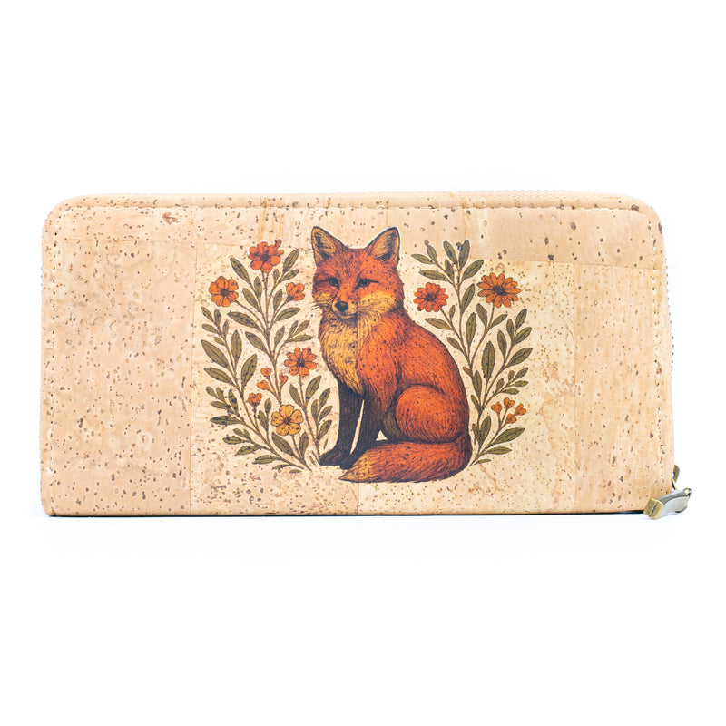 Cork Wallet with Wrist Strap – Dog, Cat, Fox & Squirrel Designs BAG-2020-ABCD