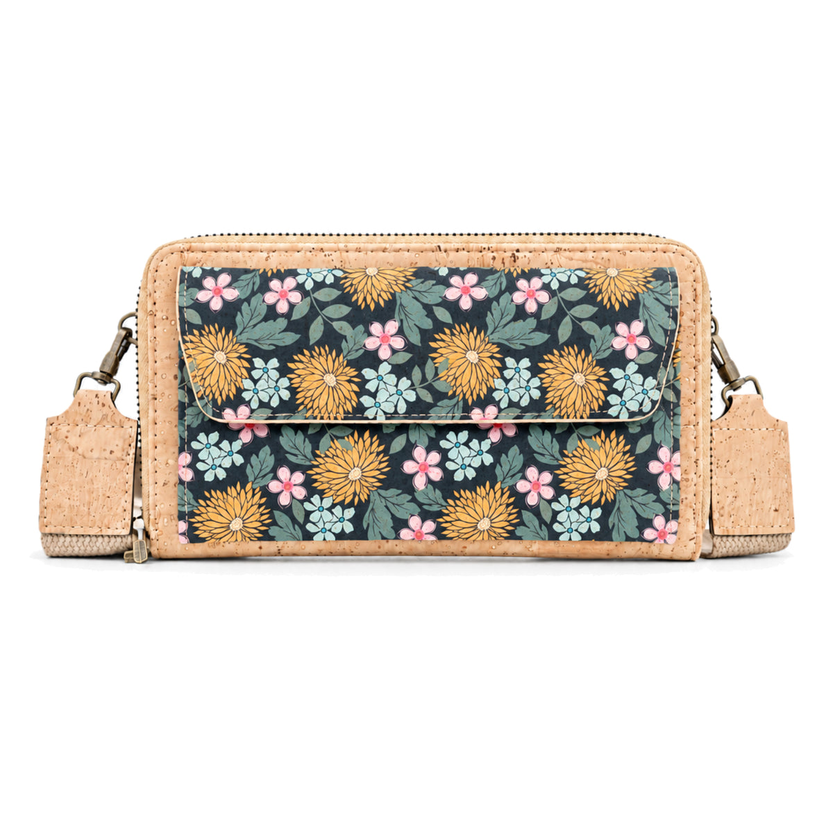 Cork Flora Crossbody Wallet Bag — BAG-2408