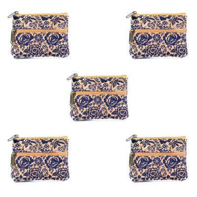 Double Zipper Cork Coin Purse  (5units) BAGP-264