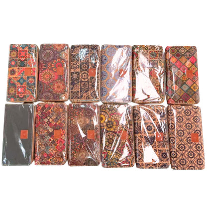 Pack of 12 Printed Cork Zip-Around Wallets  BAGD-624-12