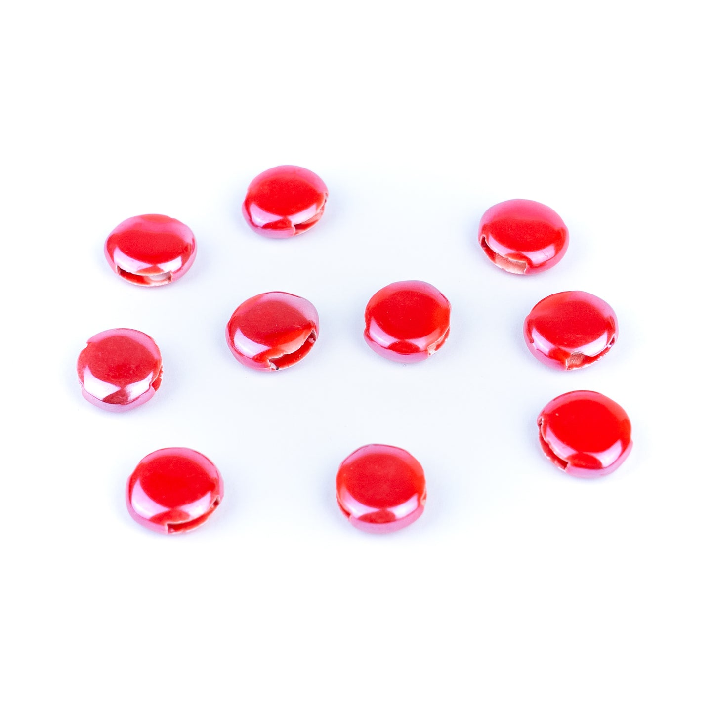10 Pcs for 10mm flat leather, Flat Ceramic Slider Bead for 10mm Cork Cord    D-5-5-272