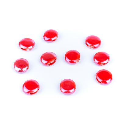 10 Pcs for 10mm flat leather, Flat Ceramic Slider Bead for 10mm Cork Cord    D-5-5-272