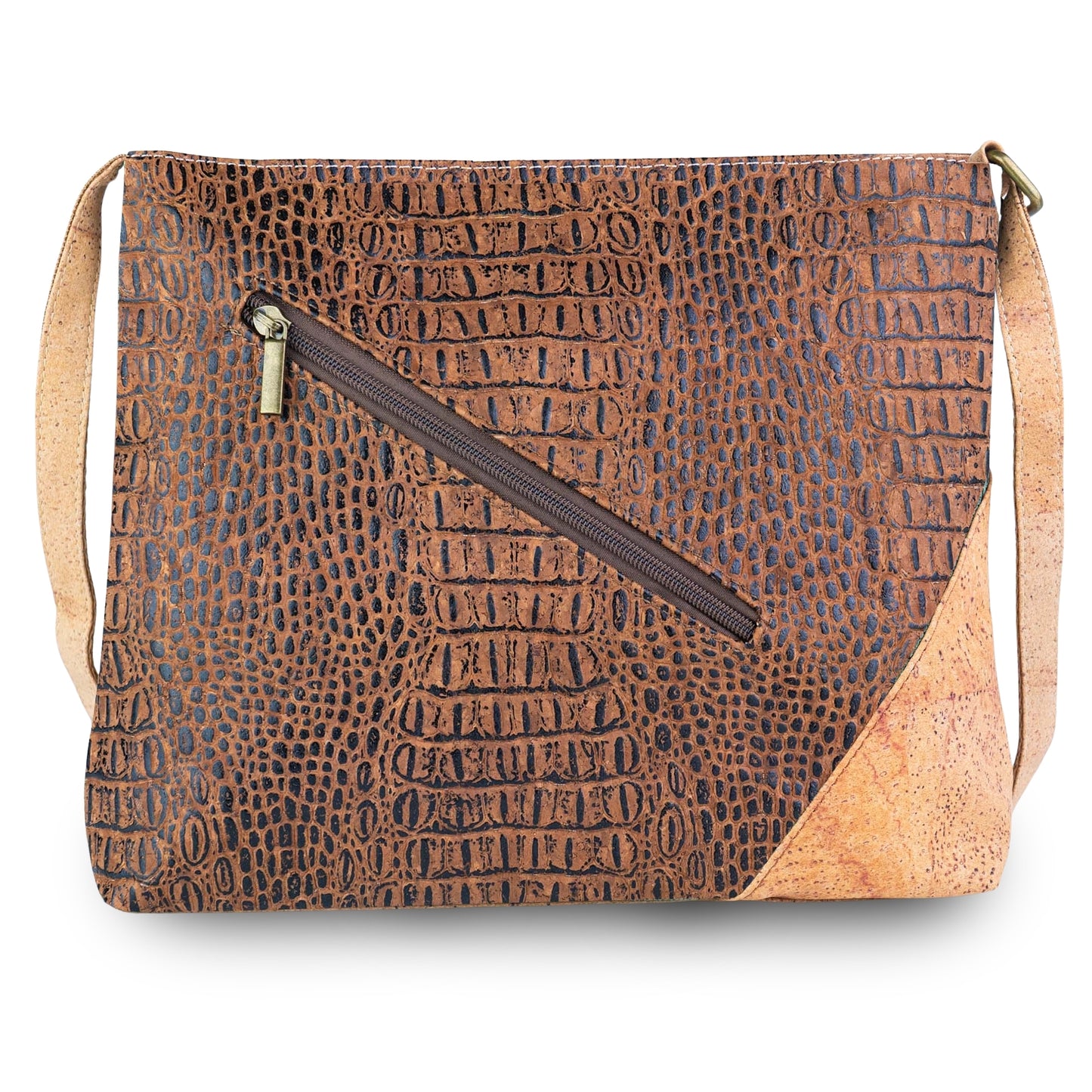 Natural Cork Textured Crossbody Bag for Women – Vegan Shoulder Handbag BAG-2406