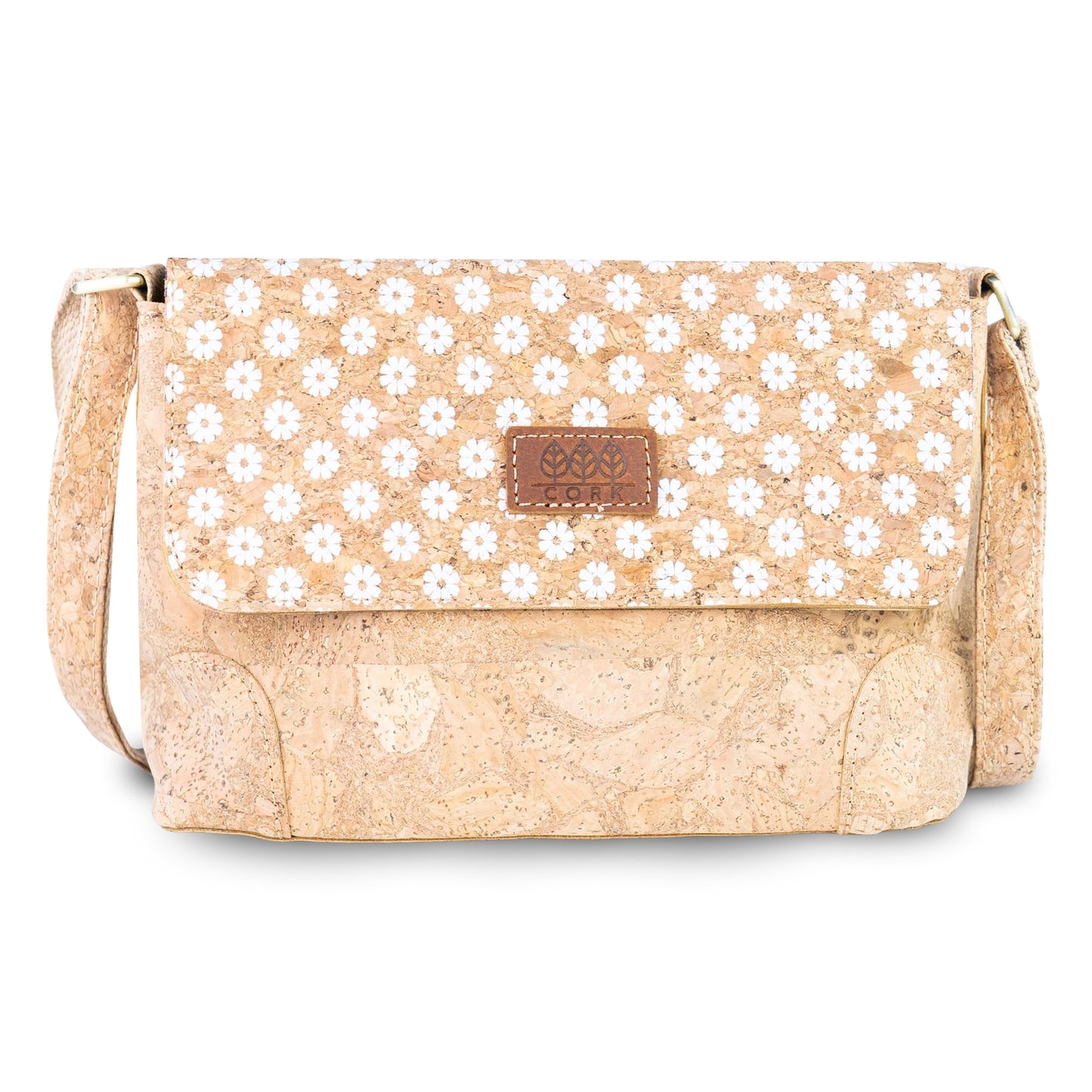 Printed Cork Crossbody Bag with Adjustable Strap BAGD-666