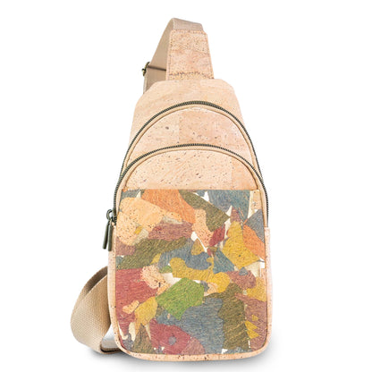 Cork Sling Bag — Unisex Crossbody Bag in Natural Cork | Vegan & Eco-Friendly BAG-2399
