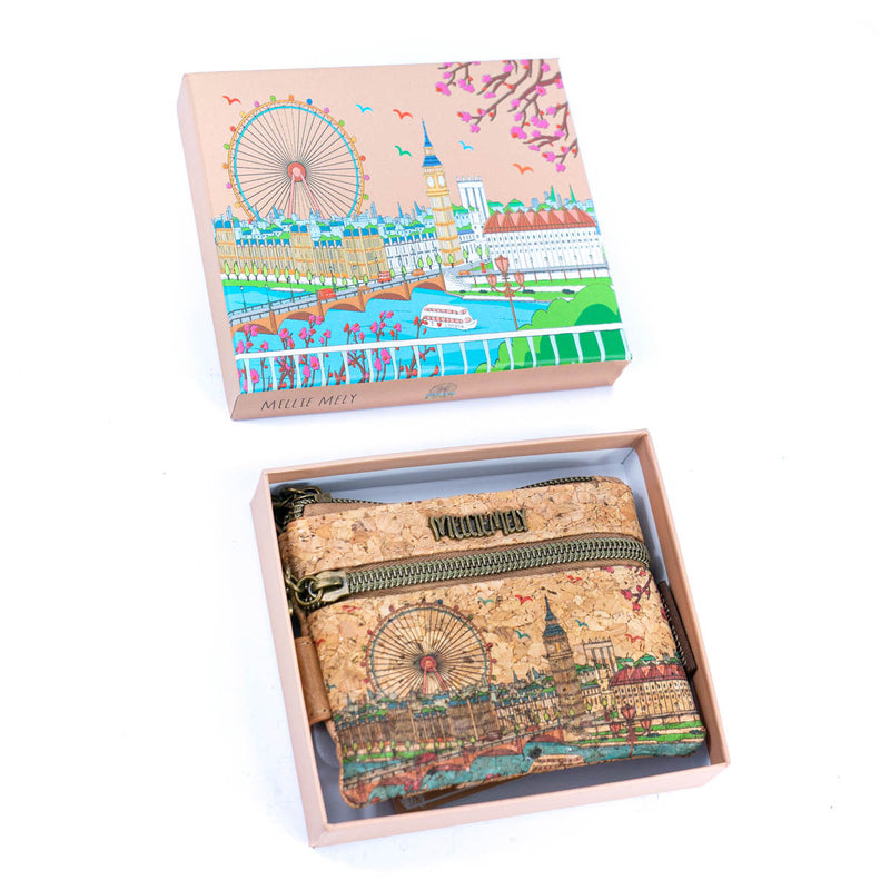 Cork Coin Purse with City Landmark Designs  BAGF-096