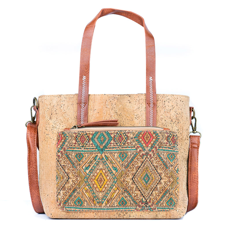 Printed Cork Tote Bag BAGD-568