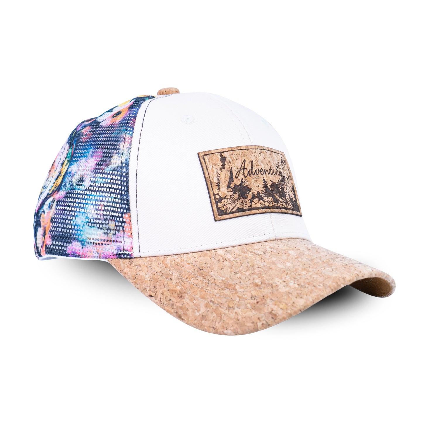 Cork Baseball Cap with Mesh Back - Adventure Trucker Hat L-1191