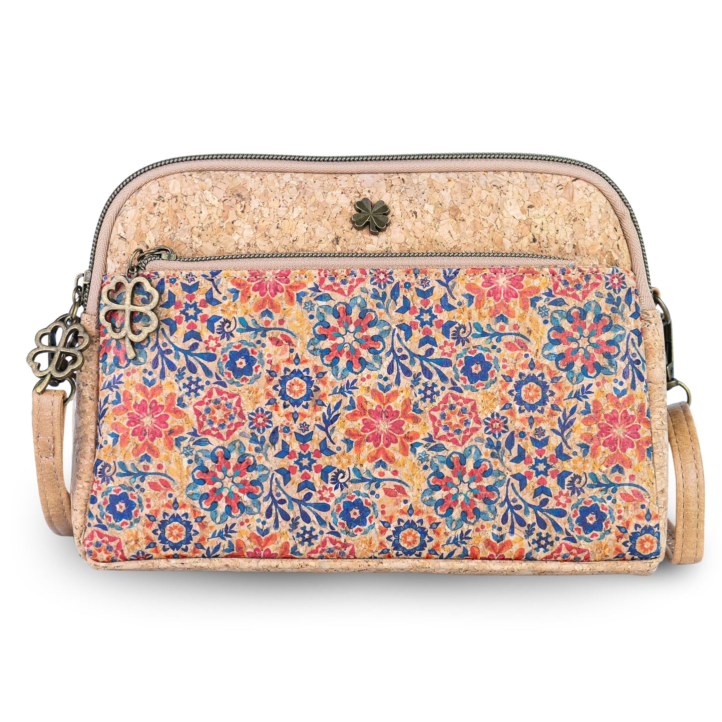 Cork Crossbody Bag — Double Zip BAGD-647