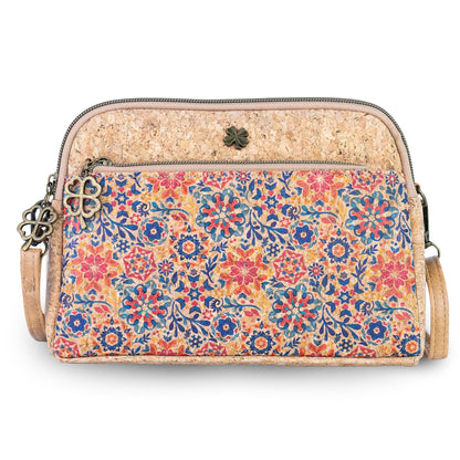Cork Crossbody Bag — Double Zip BAGD-647