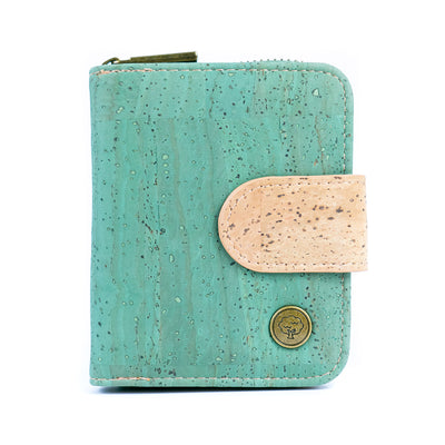 Stylish Solid-Color Cork Women's Short Wallet BAG-2353