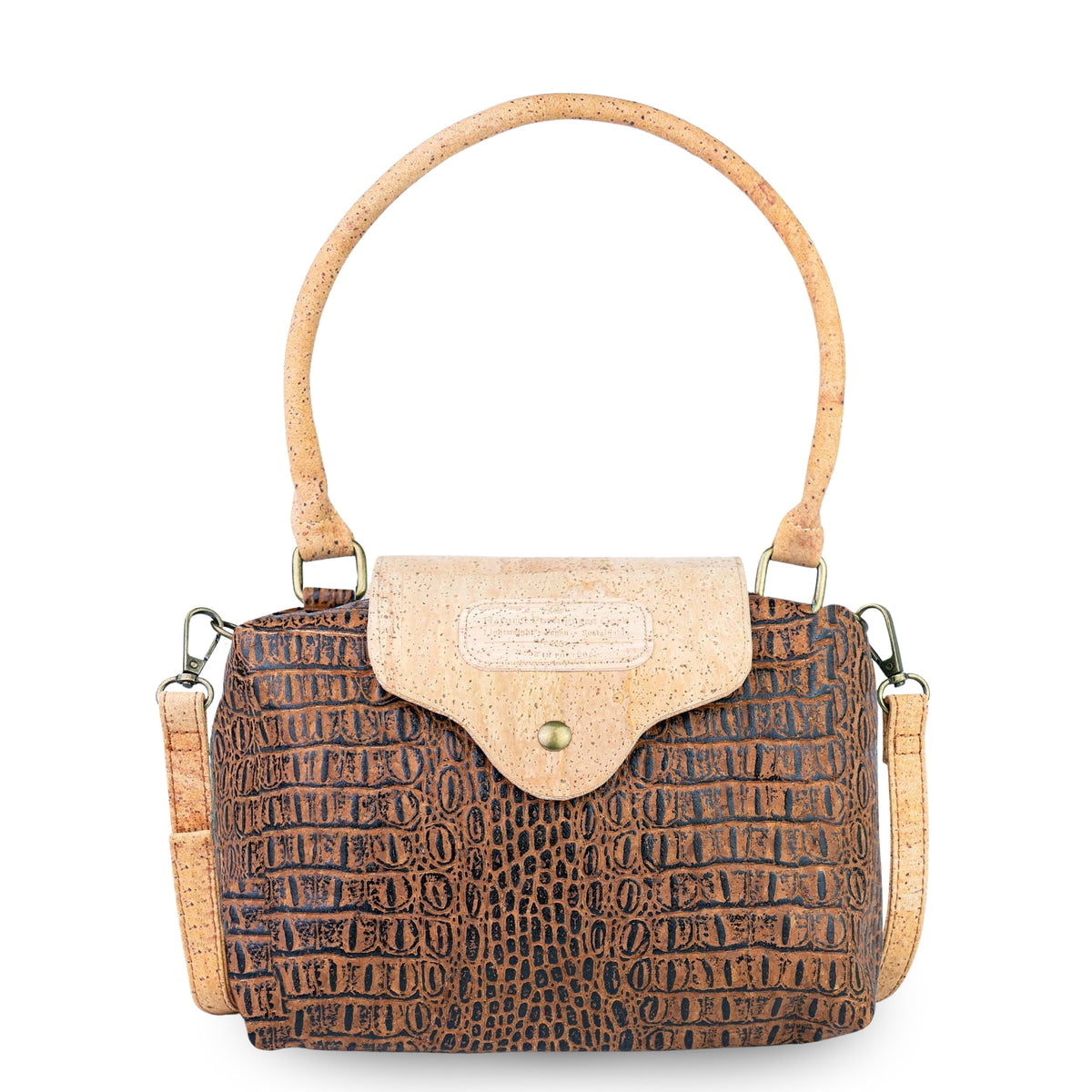 Women’s Cork Satchel Handbag with Top Handles and Detachable Strap BAGP-399