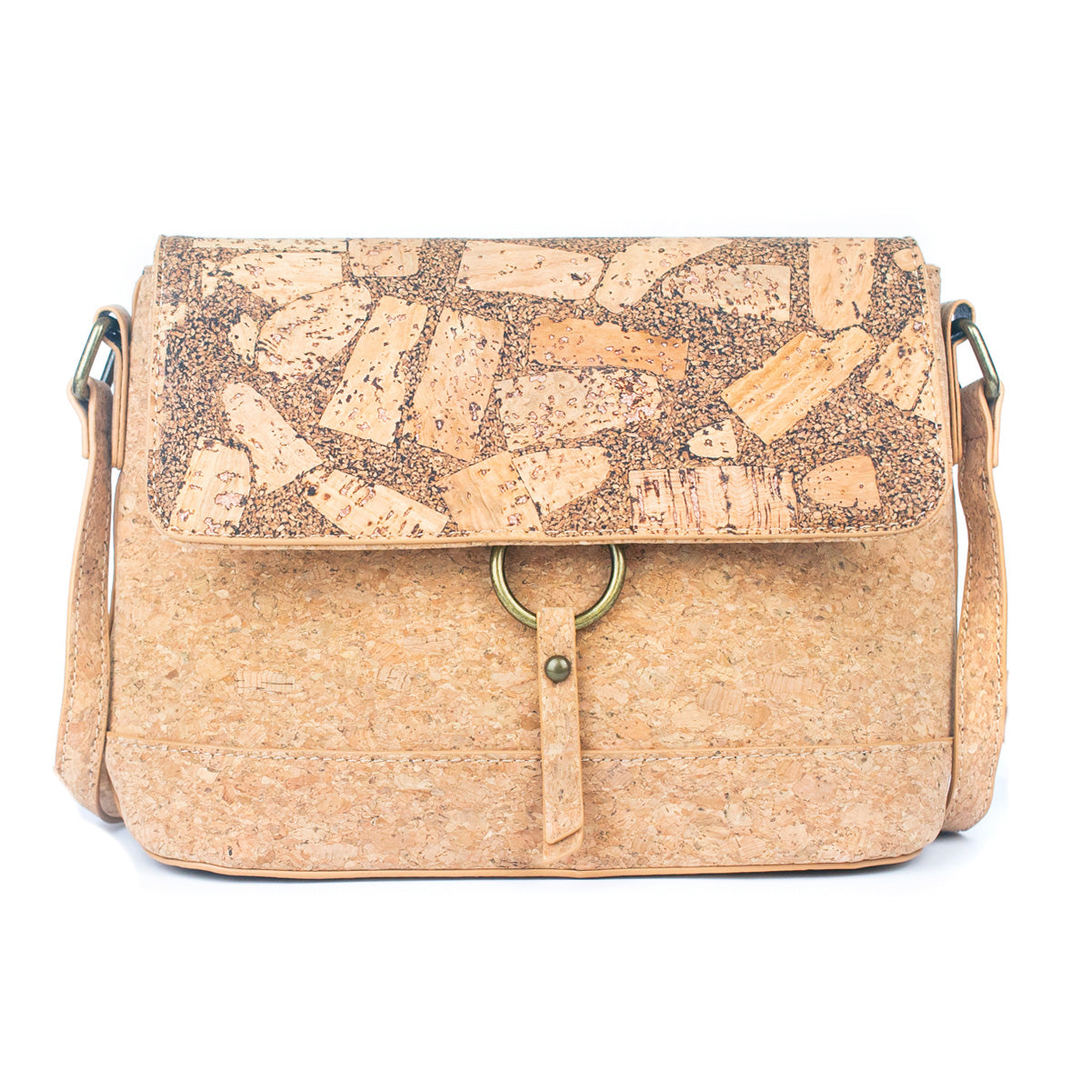 Cork and Coffee Bean Fusion Unisex Crossbody Bag BAG-2289