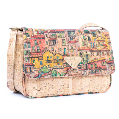 Vibrant Cork Crossbody Bag – Floral & Mosaic Delight BAGF-090