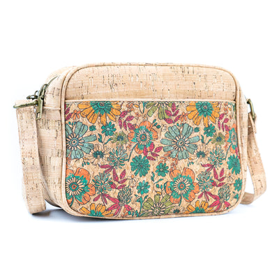 Floral & Mosaic Cork Crossbody Bag – Lightweight, Vegan & Stylish BAGD-564