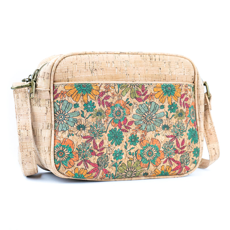 Floral & Mosaic Cork Crossbody Bag – Lightweight, Vegan & Stylish BAGD-564