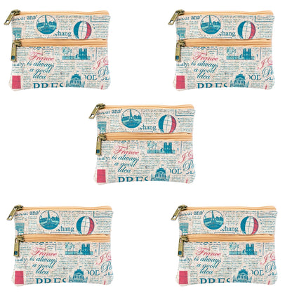 Dual Zip Cork Coin Purse BAGP-309(5units)