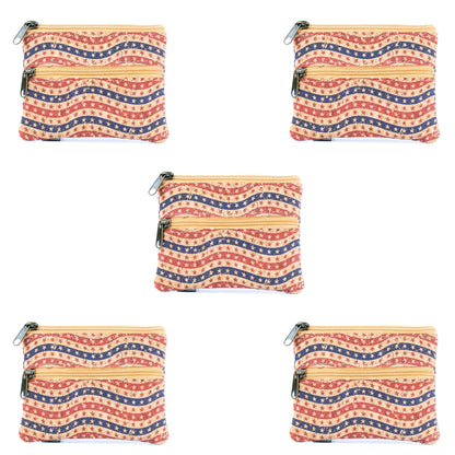 Eco-Friendly Cork Coin Purse with Dual Zippers BAGP-332(5units)