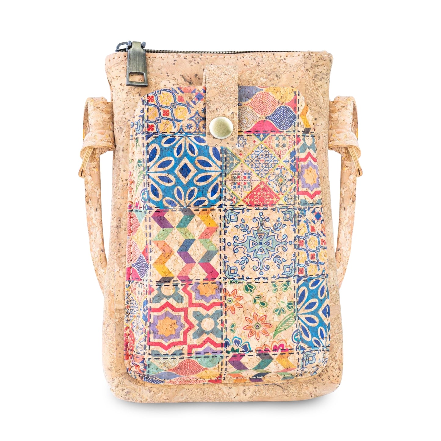 Cork Phone Crossbody Bag with Front Pocket BAGD-649