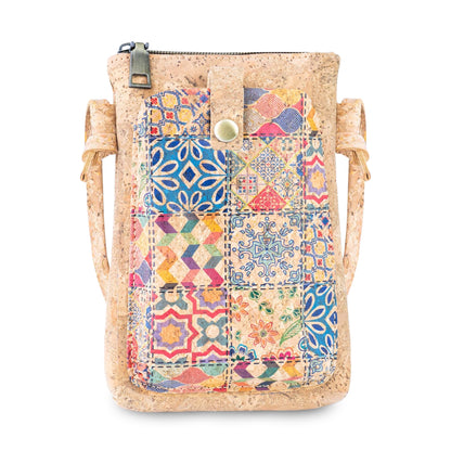 Cork Phone Crossbody Bag with Front Pocket BAGD-649