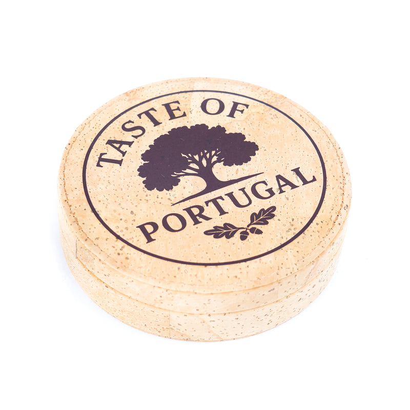 Cork Wine Accessory Gift Set – 4-Piece in Natural Cork Box L-1156