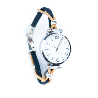 Natural Colored Cork Threads and Alloy accessories Handmade DIY Ladies Fashion Watch WA-464