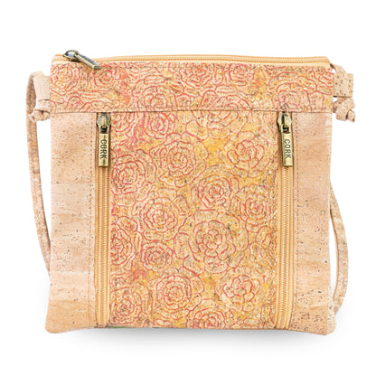 Slim Cork Crossbody Bag with Three Zipped Compartments BAGP-394