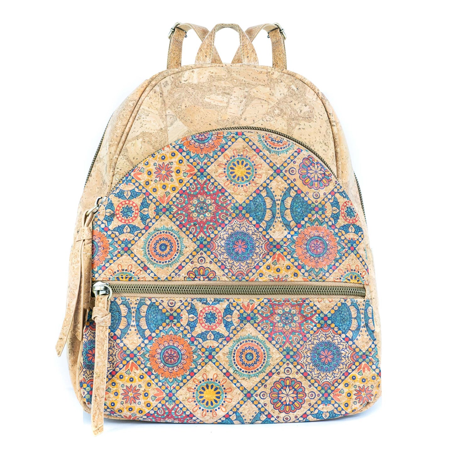 Cork Backpack – Flower and Tiles Pattern BAGD-610
