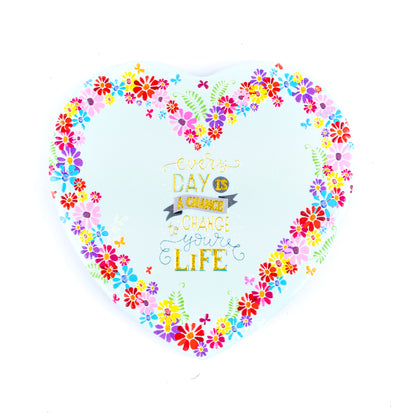 Heart-Shaped Ceramic Coasters with Cork Backing L-1137-12