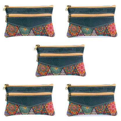 Cork Women's Coin Purse with Dual Zippers BAGP-177（5units）